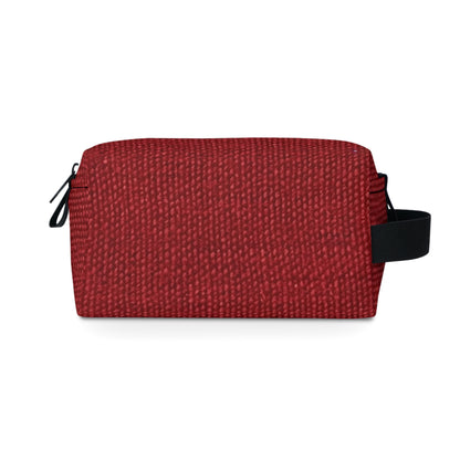 Bold Ruby Red: Denim-Inspired, Passionate Fabric Style - Toiletry Bag