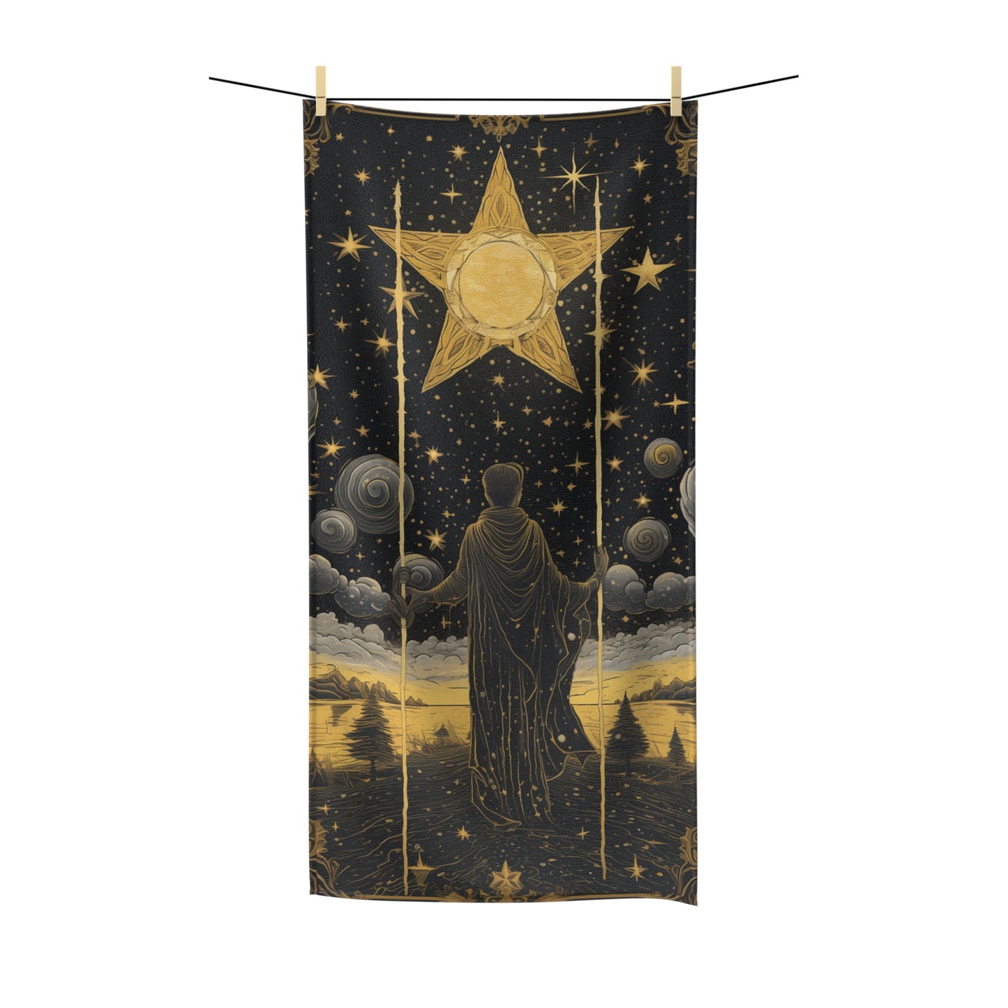 The Star Tarot Card - Symbol of Faith and Optimism - Polycotton Towel