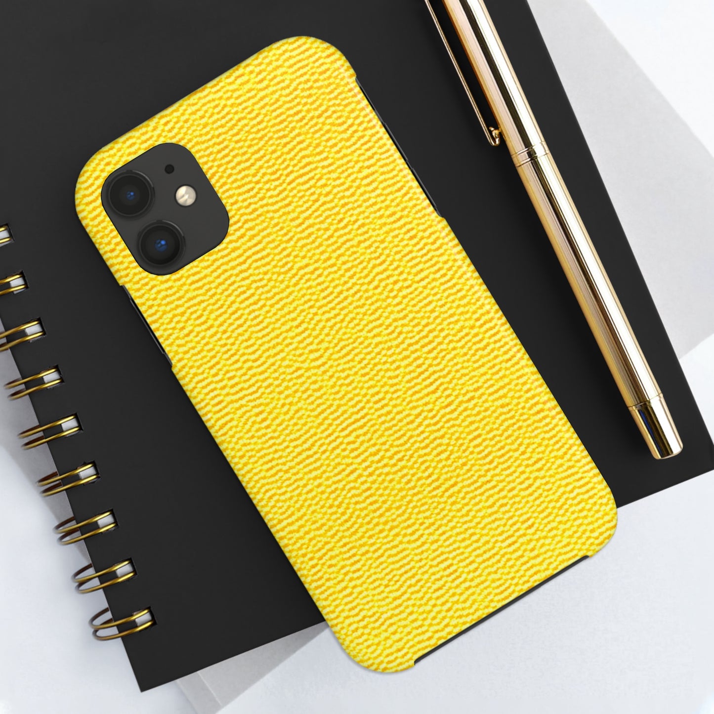 Sunshine Yellow Lemon: Denim-Inspired, Cheerful Fabric - Tough Phone Cases