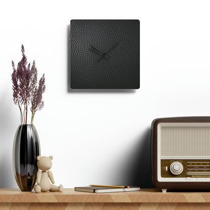 Black Leather Design - Acrylic Wall Clock