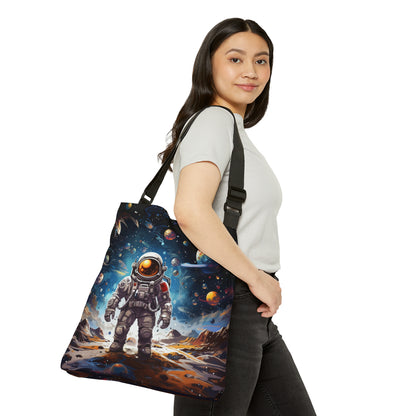 Galactic Voyage: Astronaut Journey in Celestial Star Cosmic Exploration - Adjustable Tote Bag (AOP)