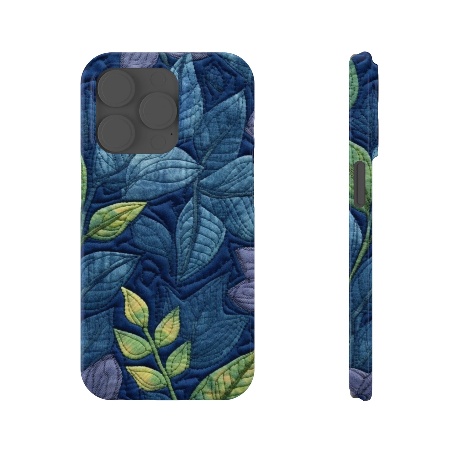 Azul bordado floral: inspirado en la mezclilla - Preventa de iPhone 15: fundas delgadas