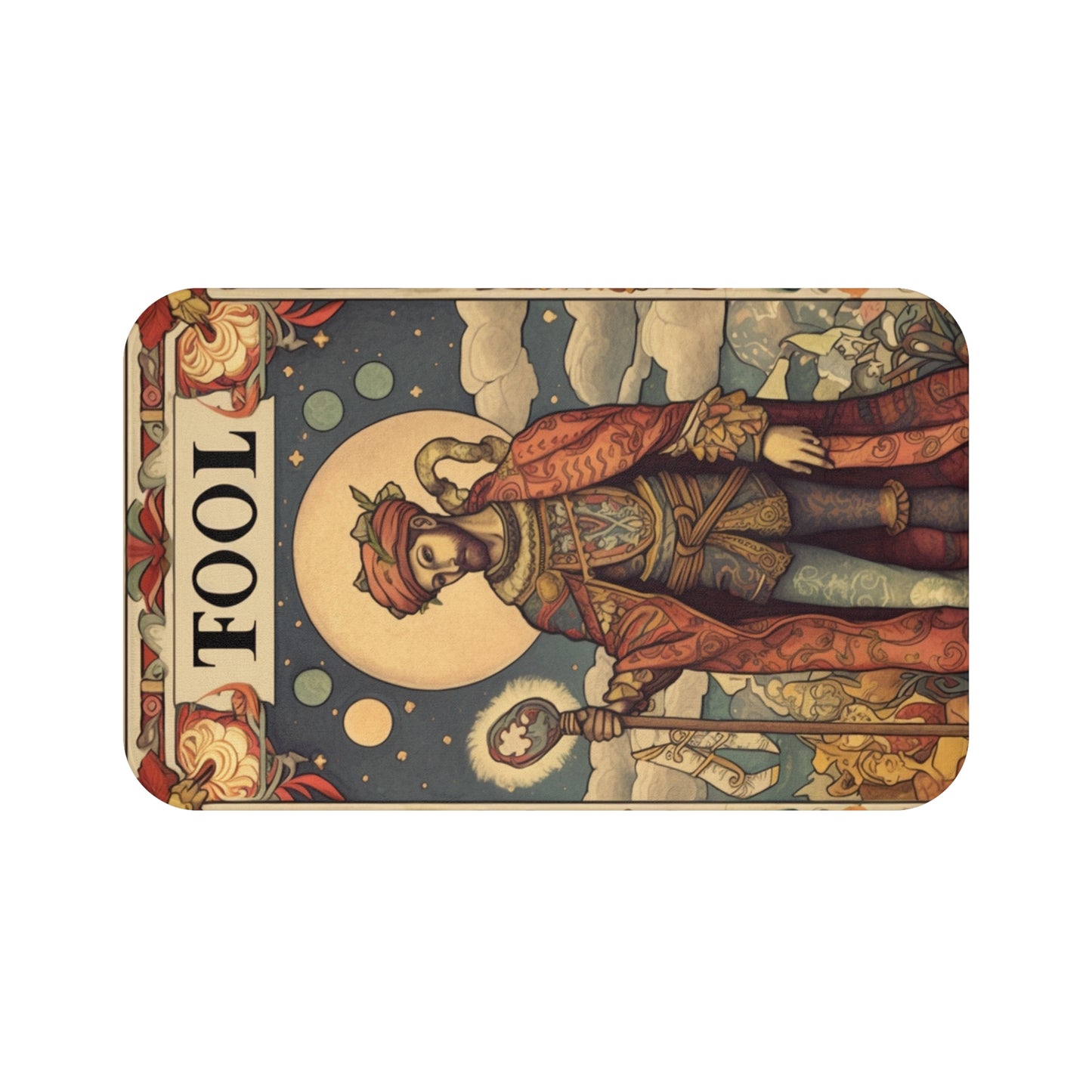 Tarot expresivo - Símbolo de lectura artística de la carta 'El Loco' - Alfombra de baño