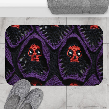 Grim Reaper Crochet Halloween Susto Susto Ghoul Fantasía Horror - Alfombra de baño