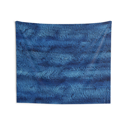 Blue Spectrum: Denim-Inspired Fabric Light to Dark - Indoor Wall Tapestries