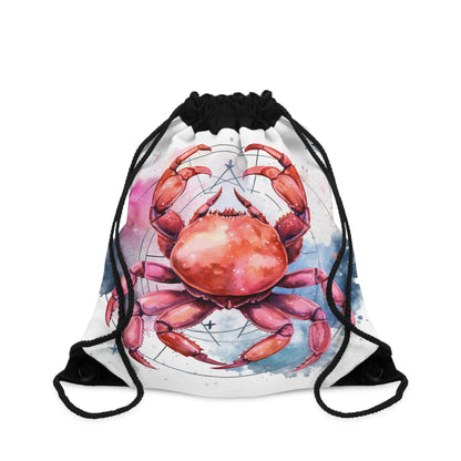 Cancer Star Sign - Elegant Zodiac Astrology - Drawstring Bag