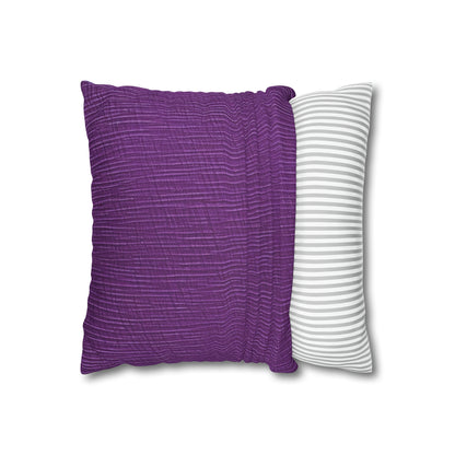 Violet/Plum/Purple: Denim-Inspired Luxurious Fabric - Spun Polyester Square Pillow Case