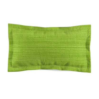 Lush Grass Neon Green: Denim-Inspired, Springtime Fabric Style - Microfiber Pillow Sham