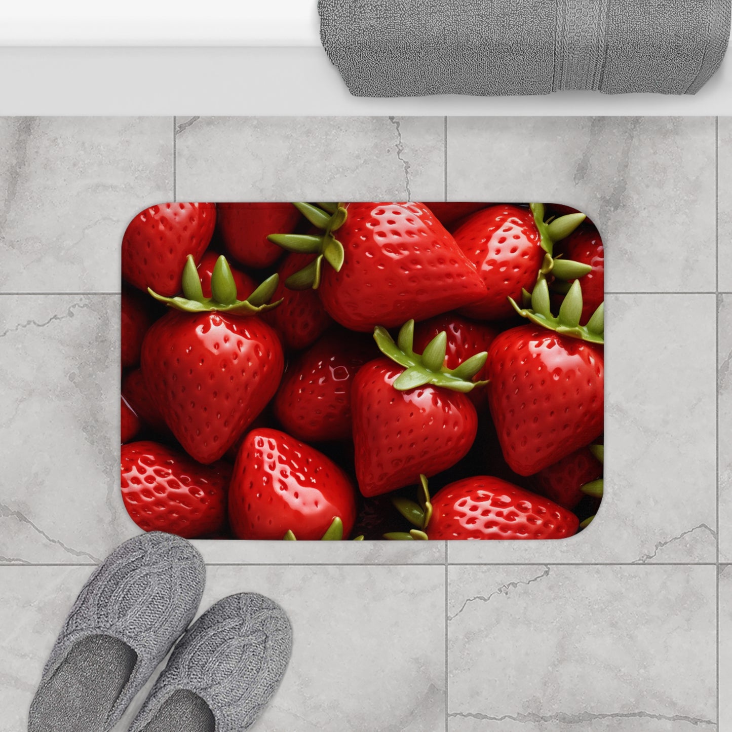 Selecciones de Strawberry Patch: decoración del hogar y regalos para el último fanático de las bayas - Alfombra de baño