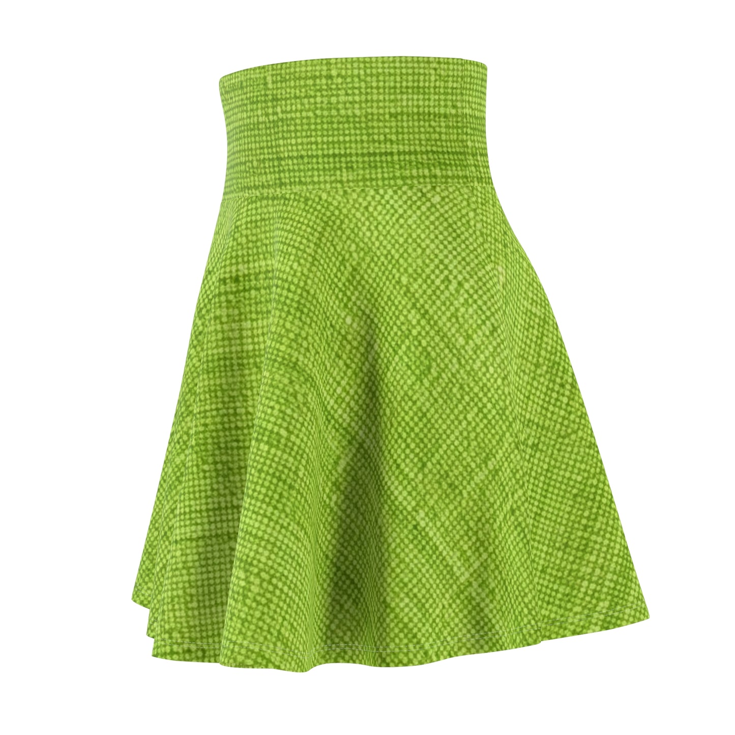 Lush Grass Neon Green: Denim-Inspired, Springtime Fabric Style - Women's Skater Skirt (AOP)