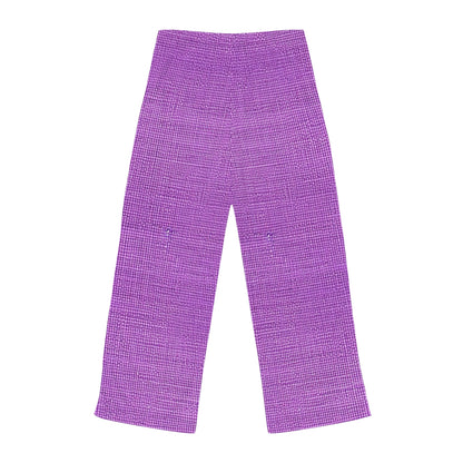 Hyper Iris Orchid Red: Denim-Inspired, Bold Style - Women's Pajama Pants (AOP)