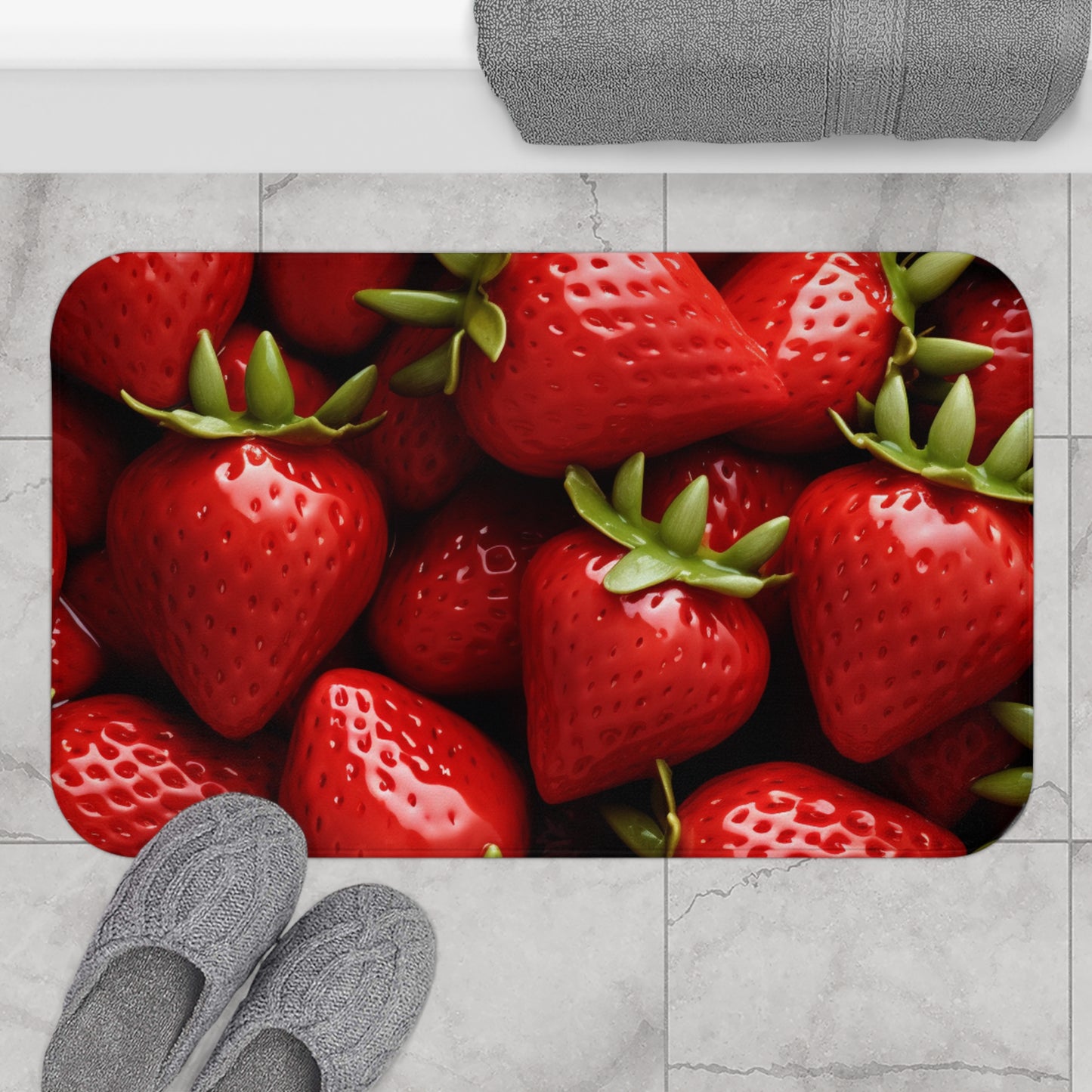 Selecciones de Strawberry Patch: decoración del hogar y regalos para el último fanático de las bayas - Alfombra de baño