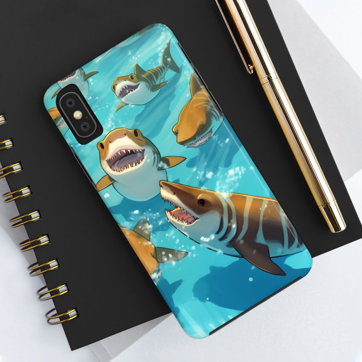 Tiger Shark: Ocean Marine Wildlife - Underwater - Tough Phone Cases