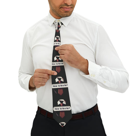 How To Tie A Tie? Search Bar, Funny Gift, Necktie