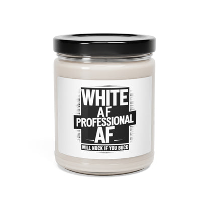 White AF, White History, Funny Gift, Scented Soy Candle, 9oz