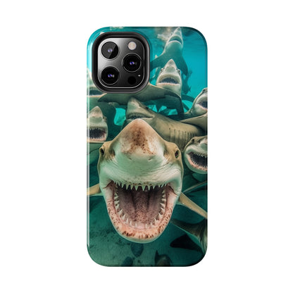 Laughing Lemon Sharks: Joyful Sea Jaws Ocean Deep - Tough Phone Cases