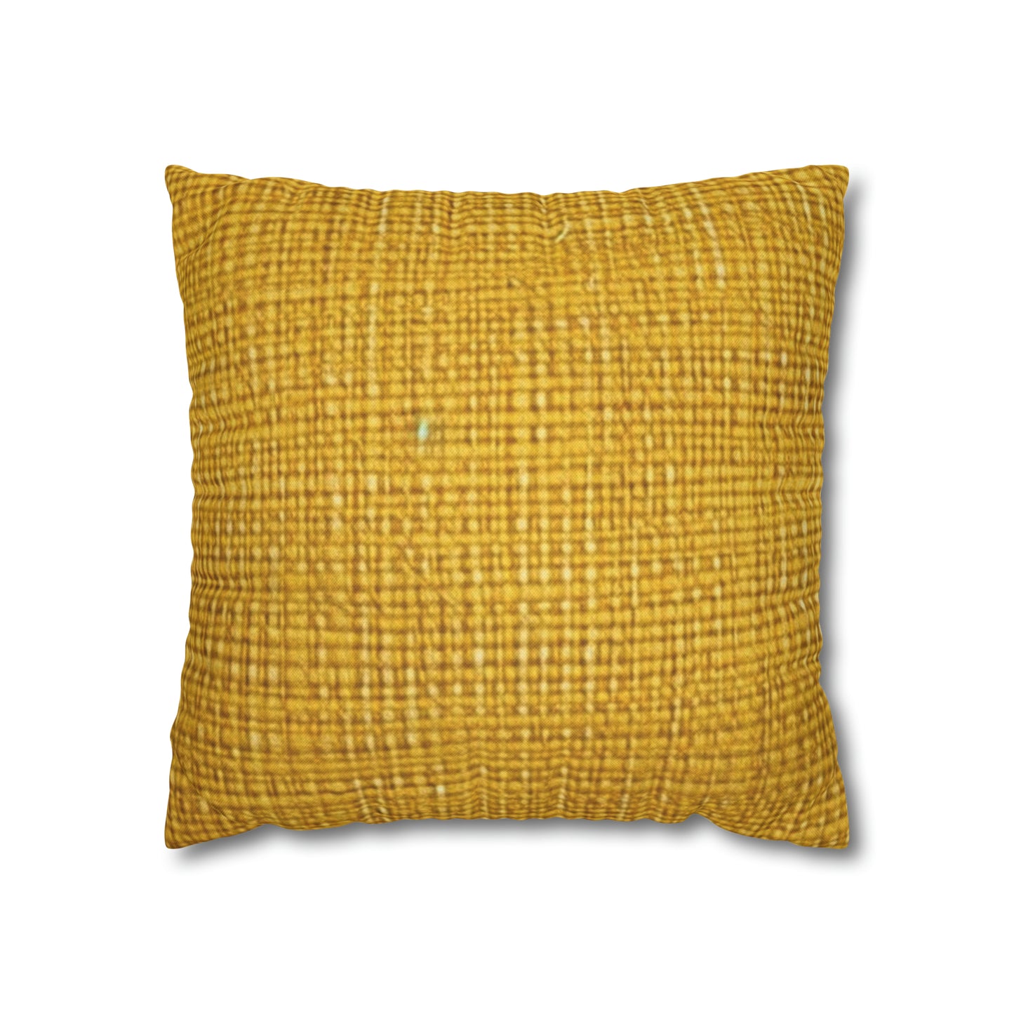 Radiant Sunny Yellow: Denim-Inspired Summer Fabric - Spun Polyester Square Pillow Case