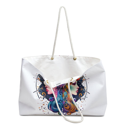 Graffiti Gemini Zodiac Sign - Astrology, Twins Symbol - Weekender Bag