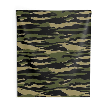 Tiger Stripe Camouflage: Military Style - Indoor Wall Tapestries