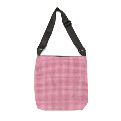 Pastel Rose Pink: Denim-Inspired, Refreshing Fabric Design - Adjustable Tote Bag (AOP)