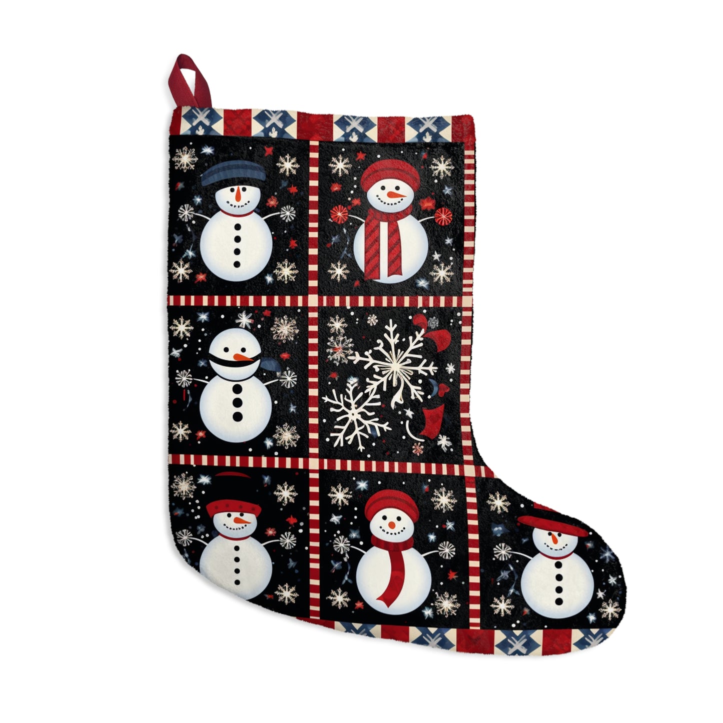 Snowman Winter Quilt Design - Christmas Stockings