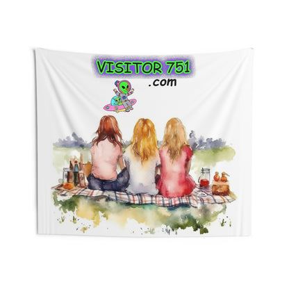 Visitor751 Advertisement Alien UFO Galactic Space - Indoor Wall Tapestries