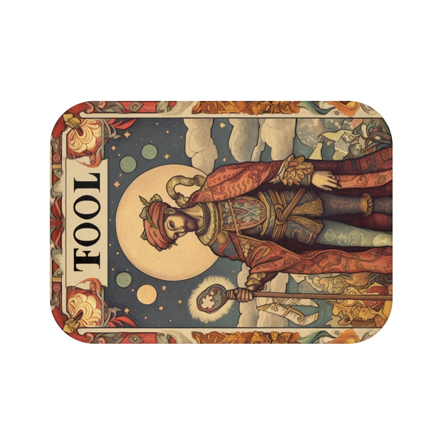 Tarot expresivo - Símbolo de lectura artística de la carta 'El Loco' - Alfombra de baño