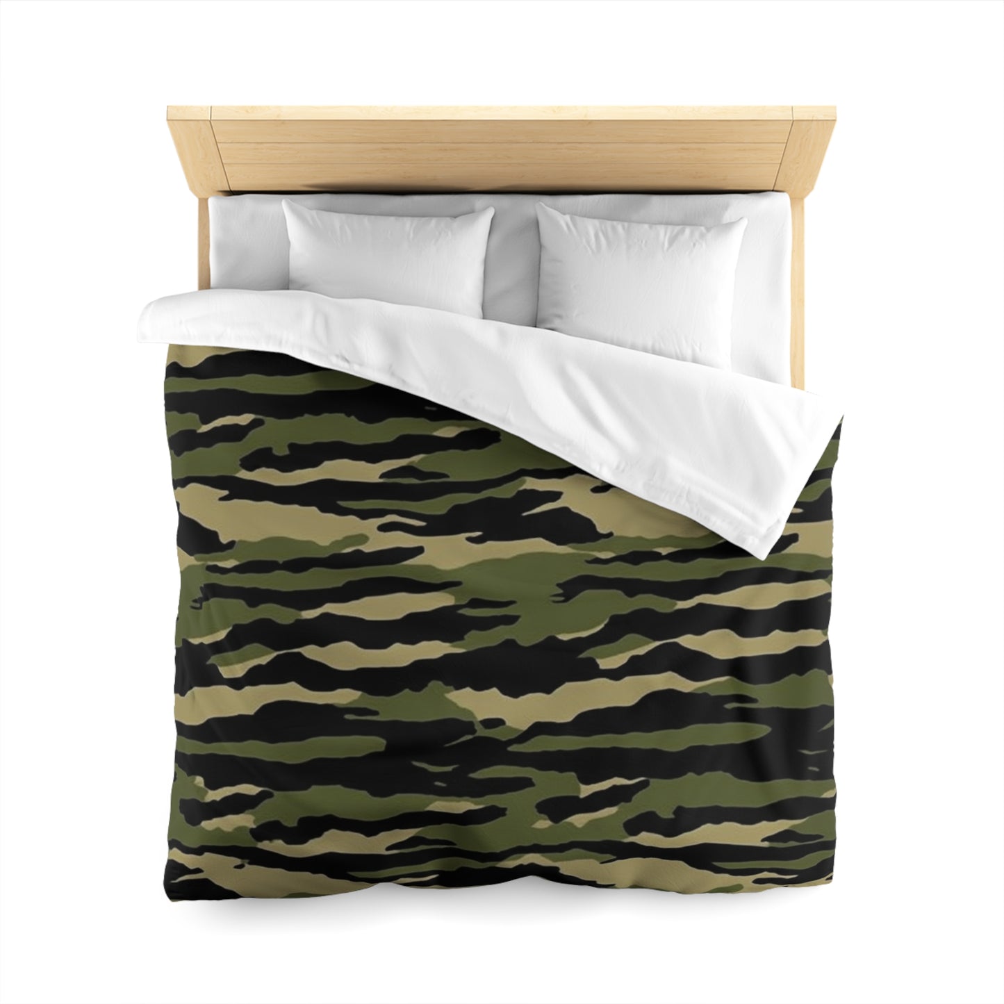 Tiger Stripe Camouflage: Military Style - Microfiber Duvet Cover