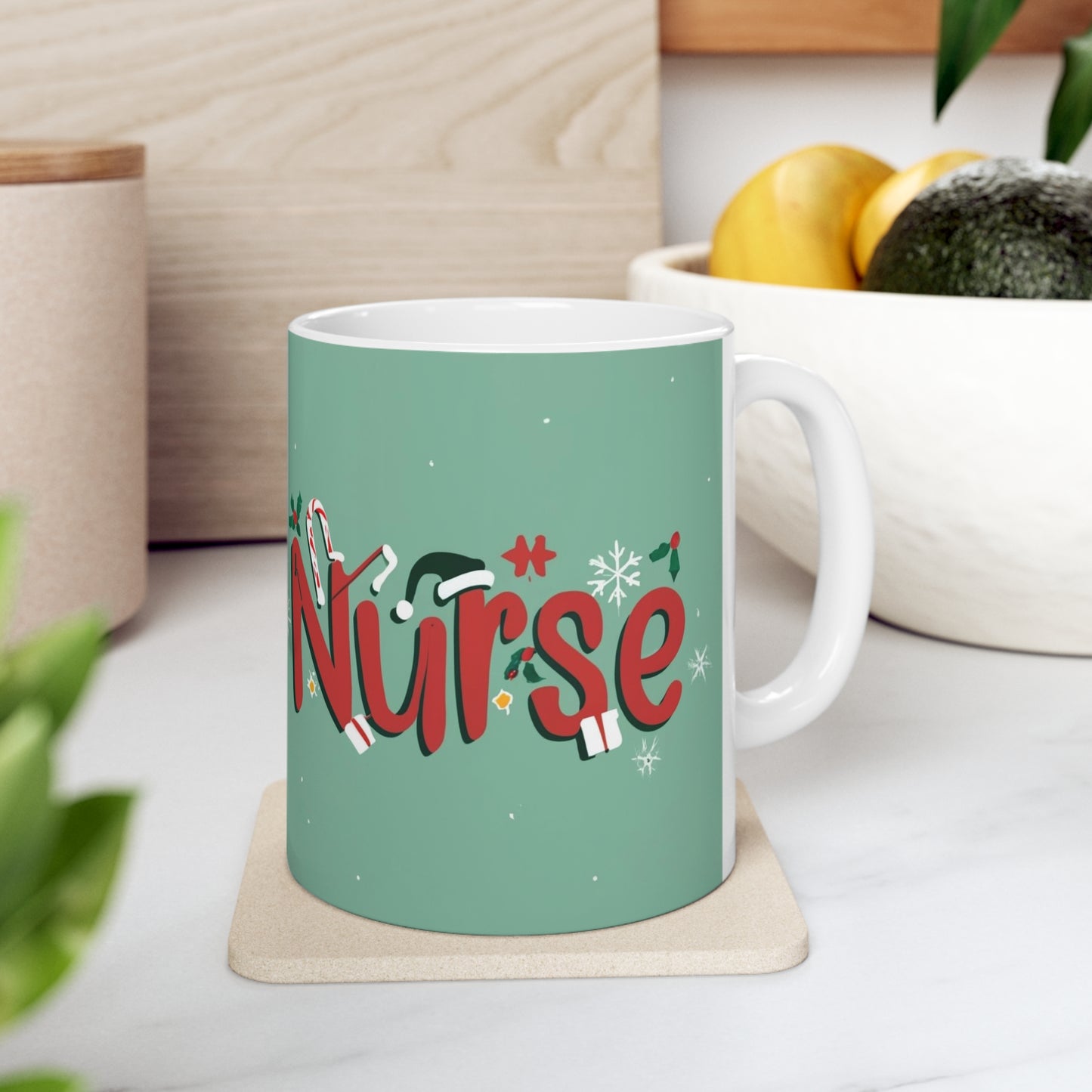 Christmas Nursing 11 oz Mug: 2023 Festive Nurse Design, Perfect Gift for Women in Nursing School