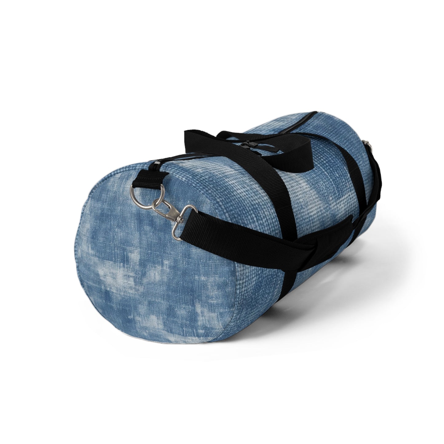 Faded Blue Washed-Out: Denim-Inspired, Style Fabric - Duffel Bag