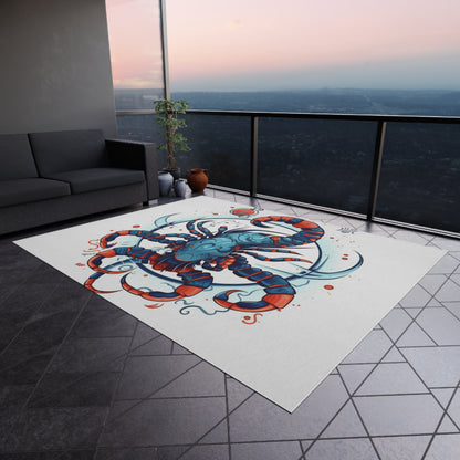 Cute Scorpio Zodiac Sign - Big Claws, Long Tail Cosmic Astrology Symbol - Outdoor Rug