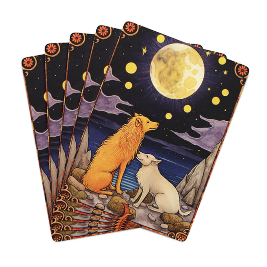 Moon Tarot Card Art - Embrace Your Intuition and Dreams - Poker Cards