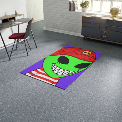 Alien Character Cartoon Big Smile Dobby Rug