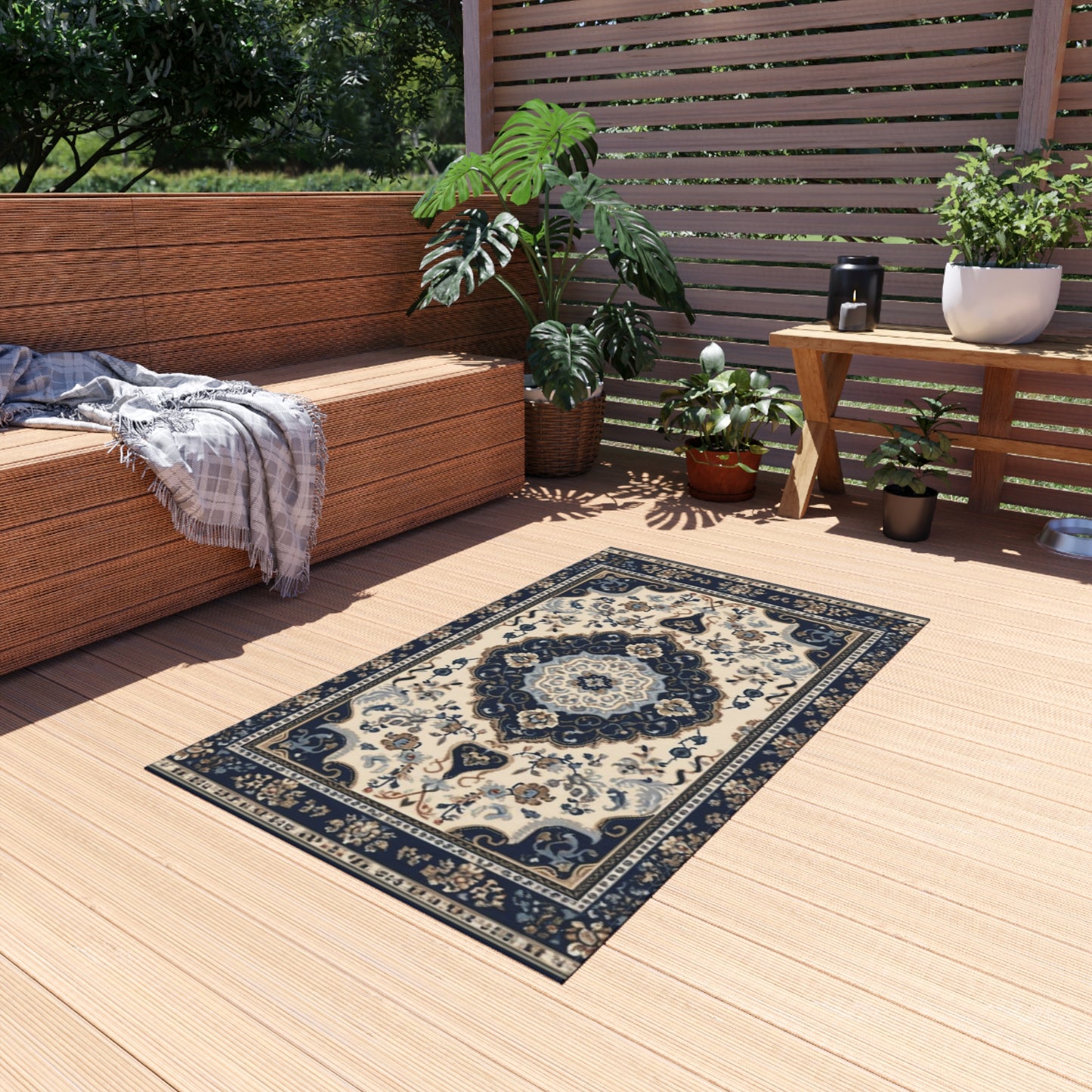 Durable and Stylish Outdoor Rug - Oriental Inspired