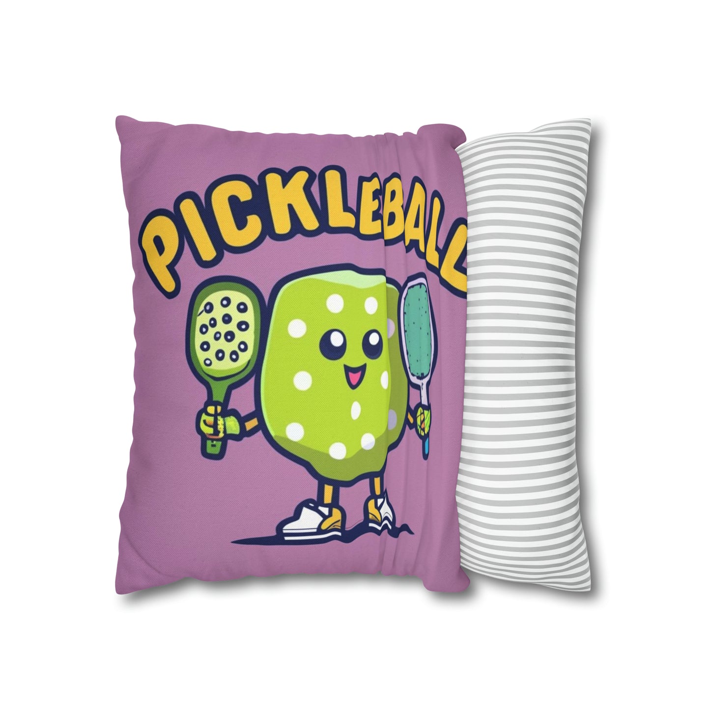 Pickleball Anime kawaii - Cartoon Graphic - Sport Character - Spun Polyester Square Pillow Case