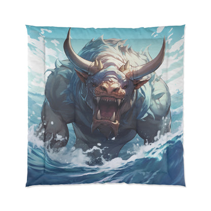 Bull Shark Fusion: Water Fantasy - Hybrid Ocean Marine Animal - Comforter