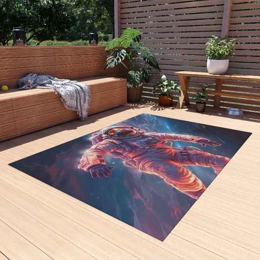 Astronaut Outer Space - Galaxy Starfield Art - Outdoor Rug