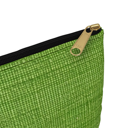 Estilo vaquero verde oliva: tela texturizada y sin costuras - Bolsa para accesorios 