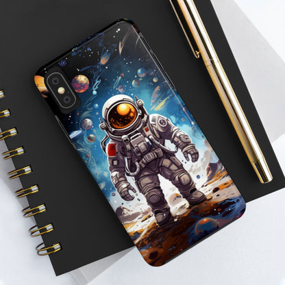 Galactic Voyage: Astronaut Journey in Celestial Star Cosmic Exploration - Tough Phone Cases