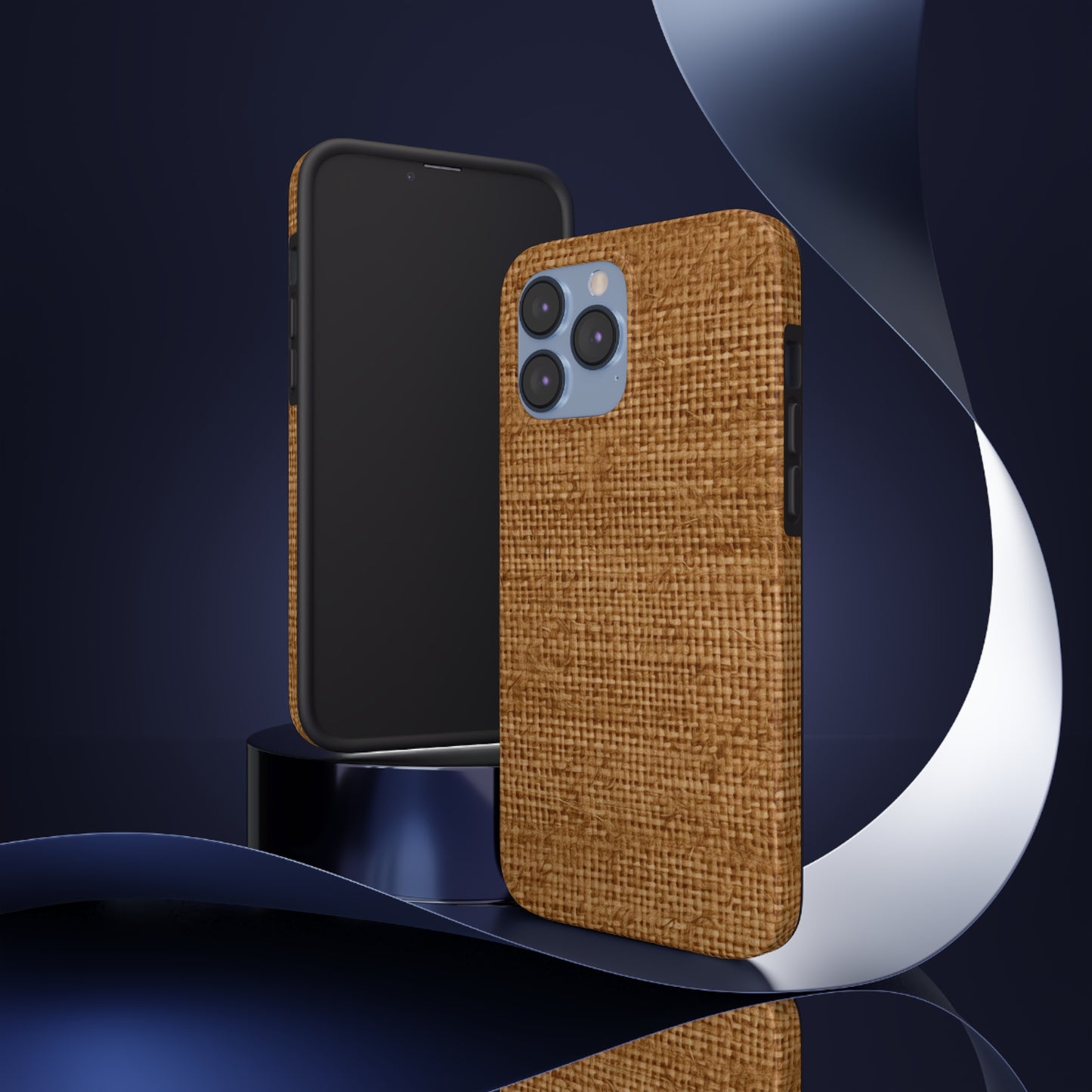 Light Chocolate: Denim-Inspired Elegant Fabric - Tough Phone Cases