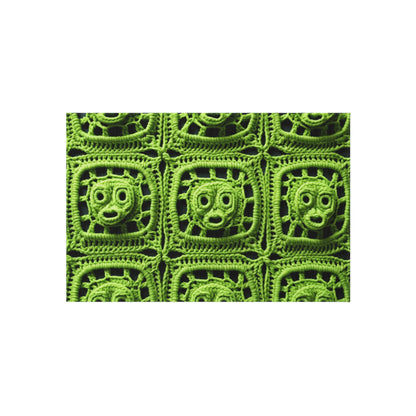 Halloween Green Alien Crochet Galactic Space Zombie Style - Outdoor Rug