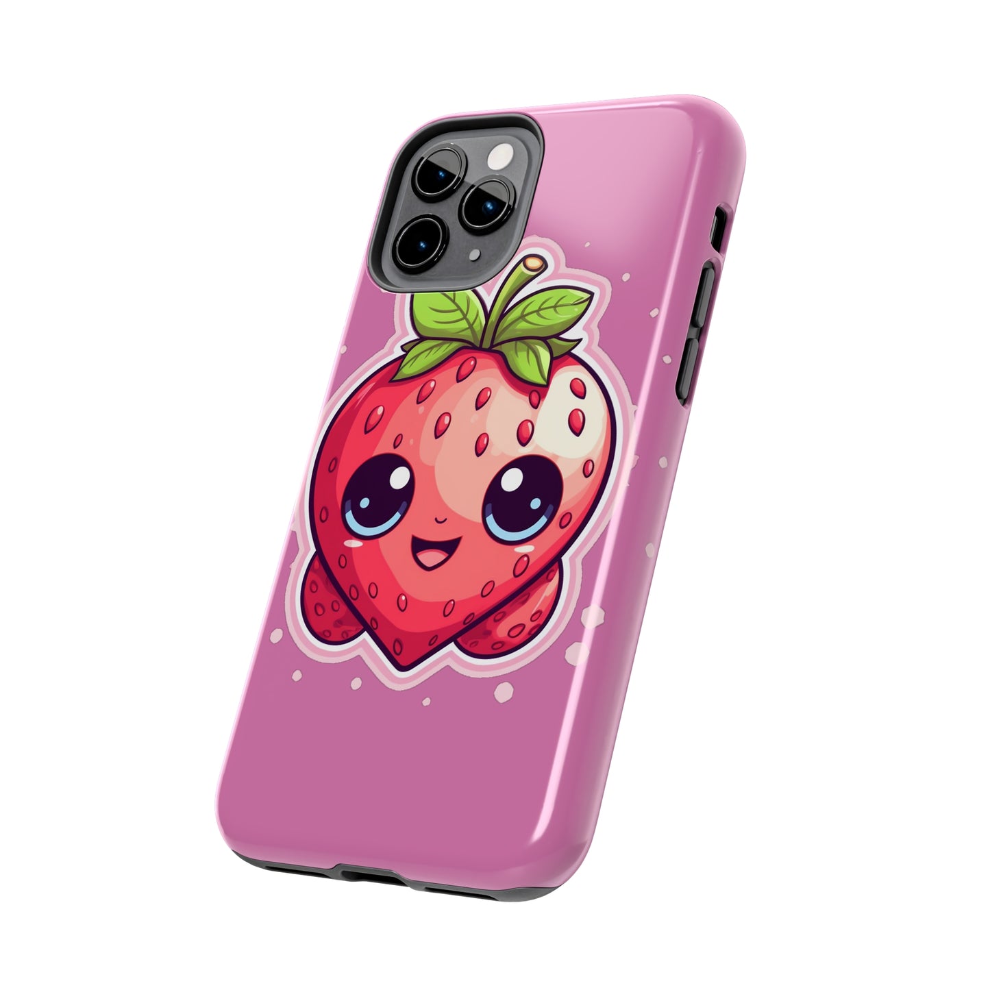 Kawaii Strawberry Adventure - Anime Classic Traditional Japanese Fruit - Otaku Artwork - Tough Phone Cases