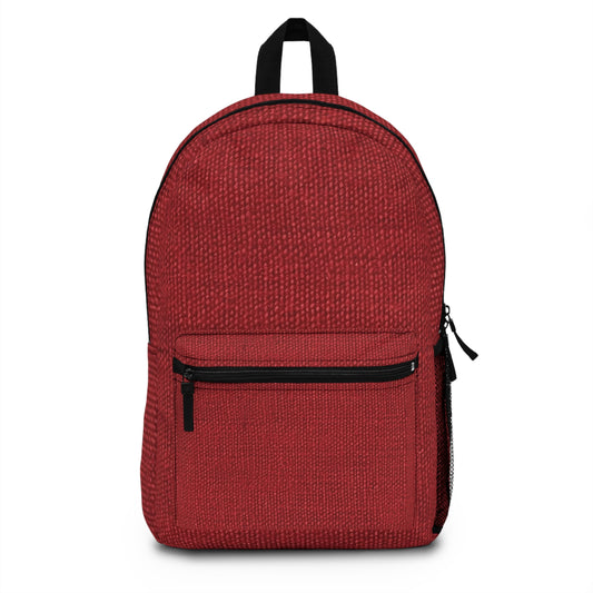 Rojo rubí atrevido: estilo apasionante de tela inspirado en la mezclilla - Mochila