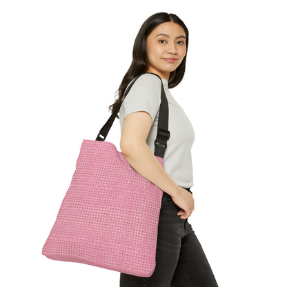 Pastel Rose Pink: Denim-Inspired, Refreshing Fabric Design - Adjustable Tote Bag (AOP)