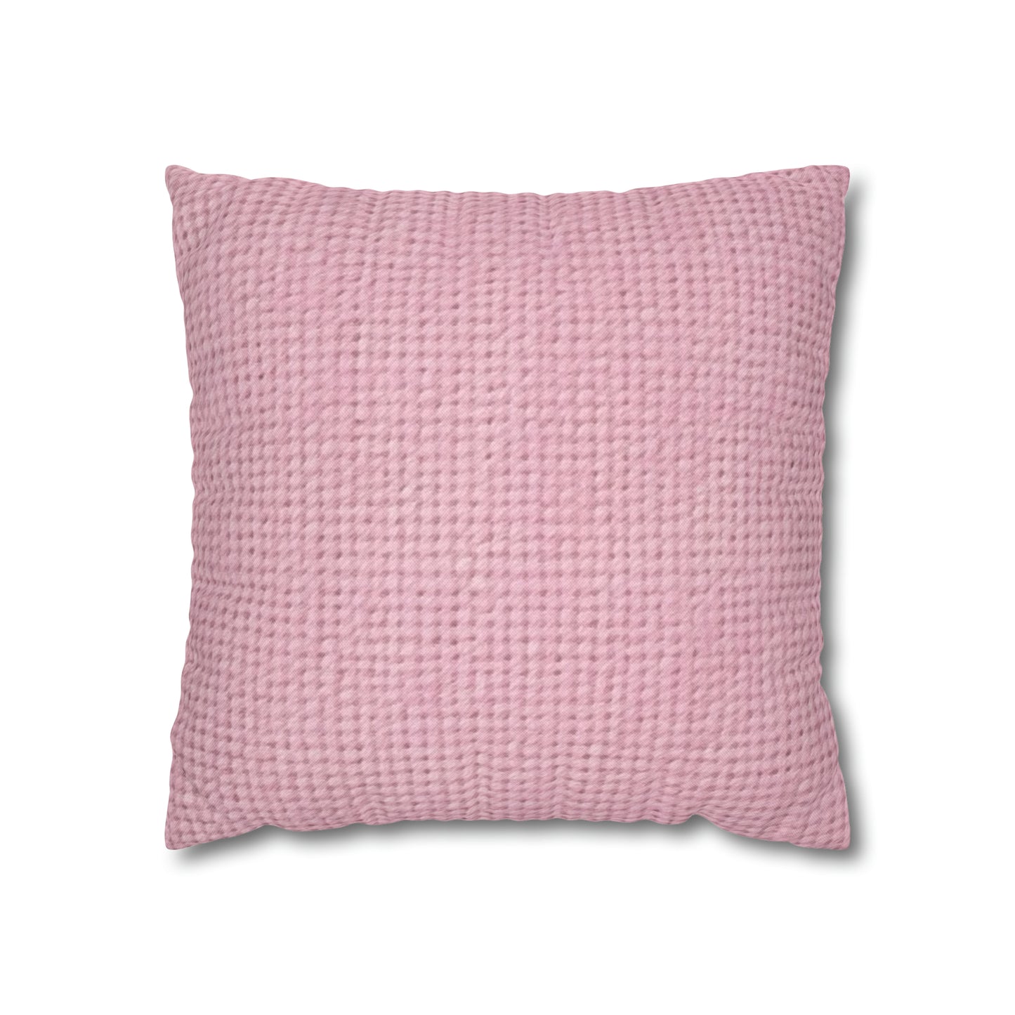 Blushing Garment Dye Pink: tela de tonos suaves inspirada en la mezclilla - Funda de almohada cuadrada de poliéster hilado