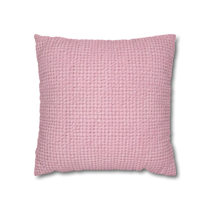 Blushing Garment Dye Pink: tela de tonos suaves inspirada en la mezclilla - Funda de almohada cuadrada de poliéster hilado