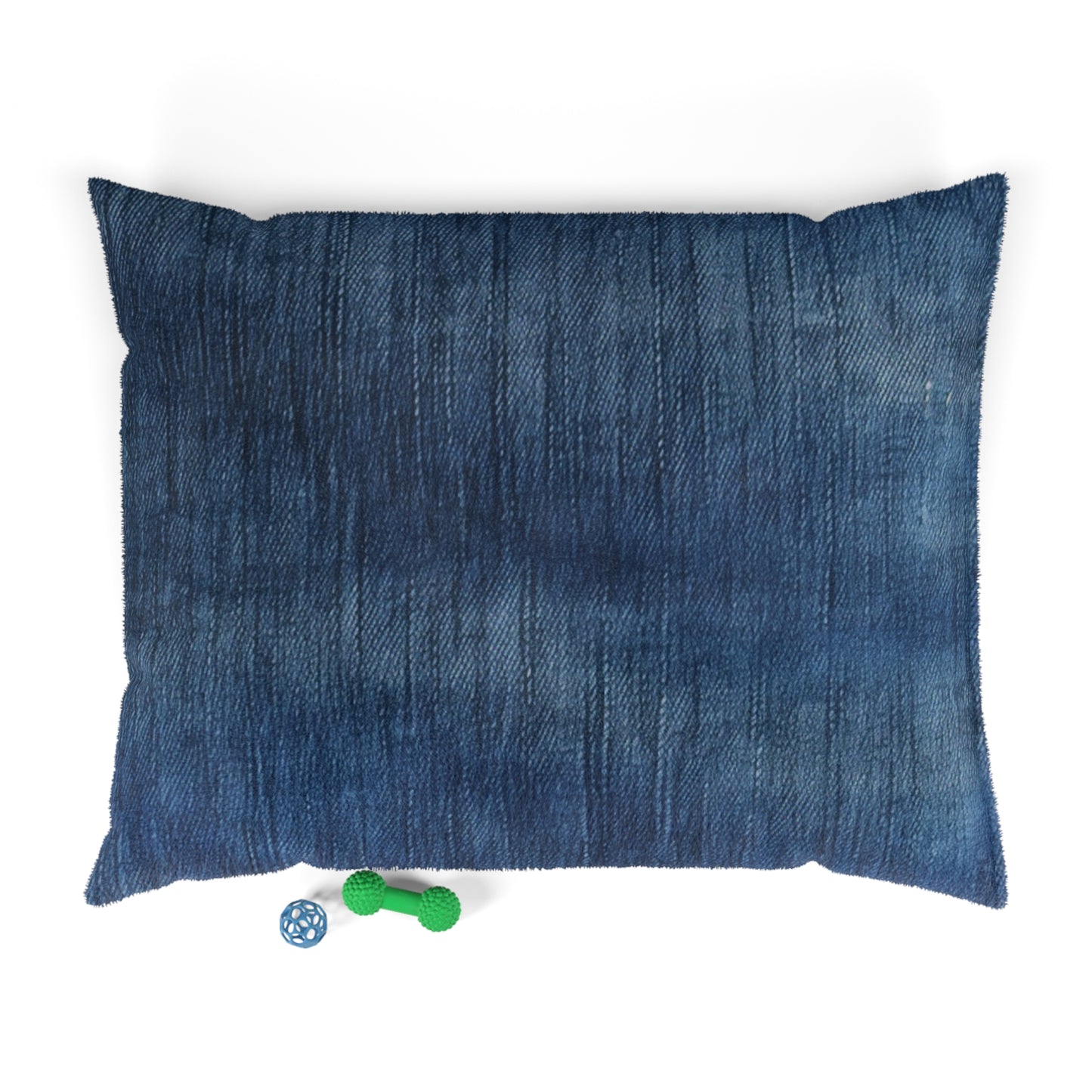 Indigo Splash: Washed Denim Reverie in Deep Blue -  Dog & Pet Bed