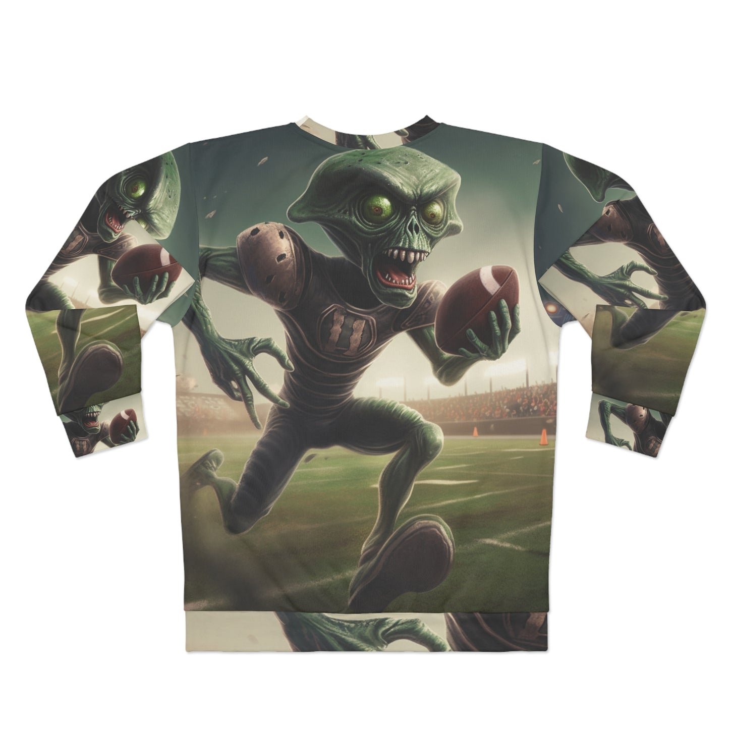 Alien Football Space Sport Game Stadium Athlete Galaxy Player - Unisex Sweatshirt (AOP)