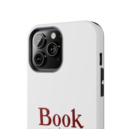 Open Book Embroidery Art: Book Lover Text for Avid Readers - Tough Phone Cases