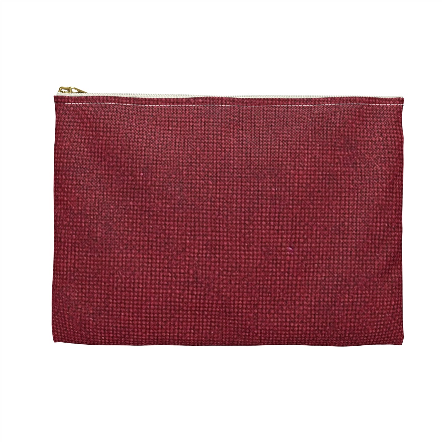 Seamless Texture - Maroon/Burgundy Denim-Inspired Fabric - Accessory Pouch